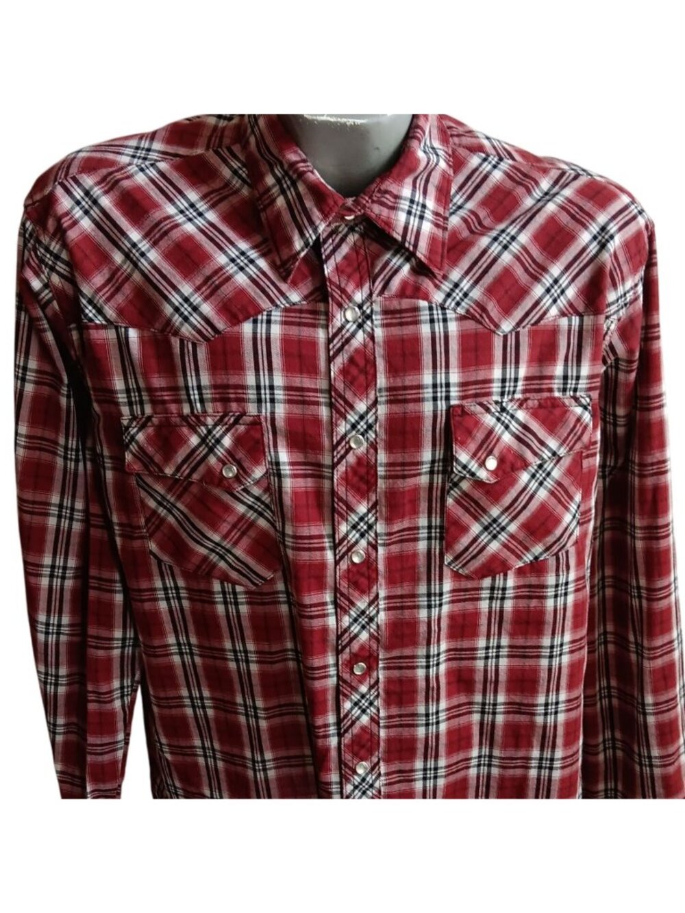 Large 1980's Vintage Western Shirt COWBOY Mens Large BROWN PLAID  Indy Skater